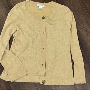 Judith Hart Gold Metallic Cardigan